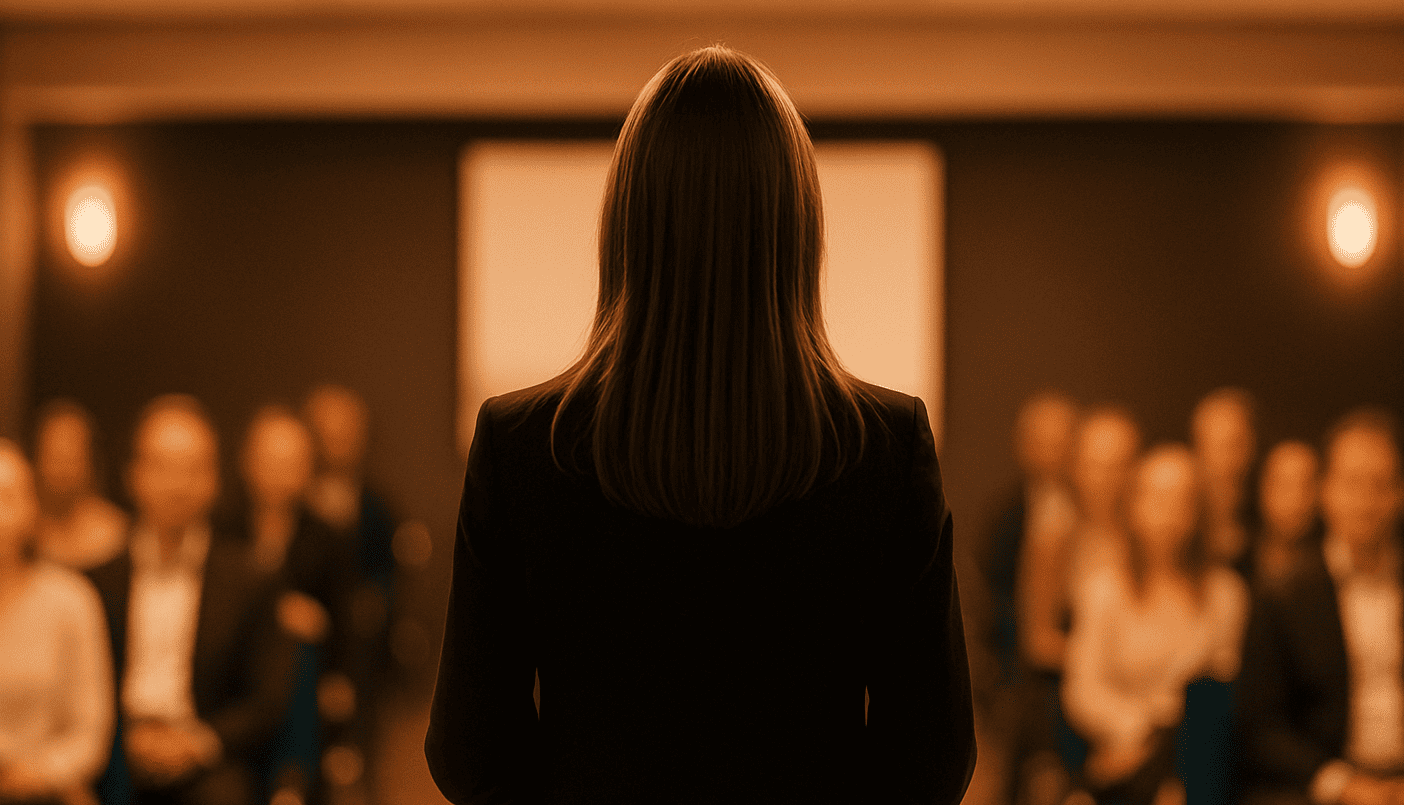 Mulher em apresentação