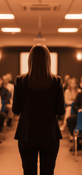 Mulher em apresentação